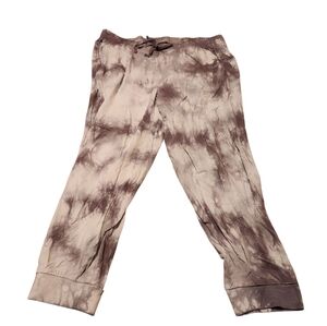 Women’s 2X Torrid Relaxed Fit Stretch Challis Mid-Rise Grey/White Jogger Pants